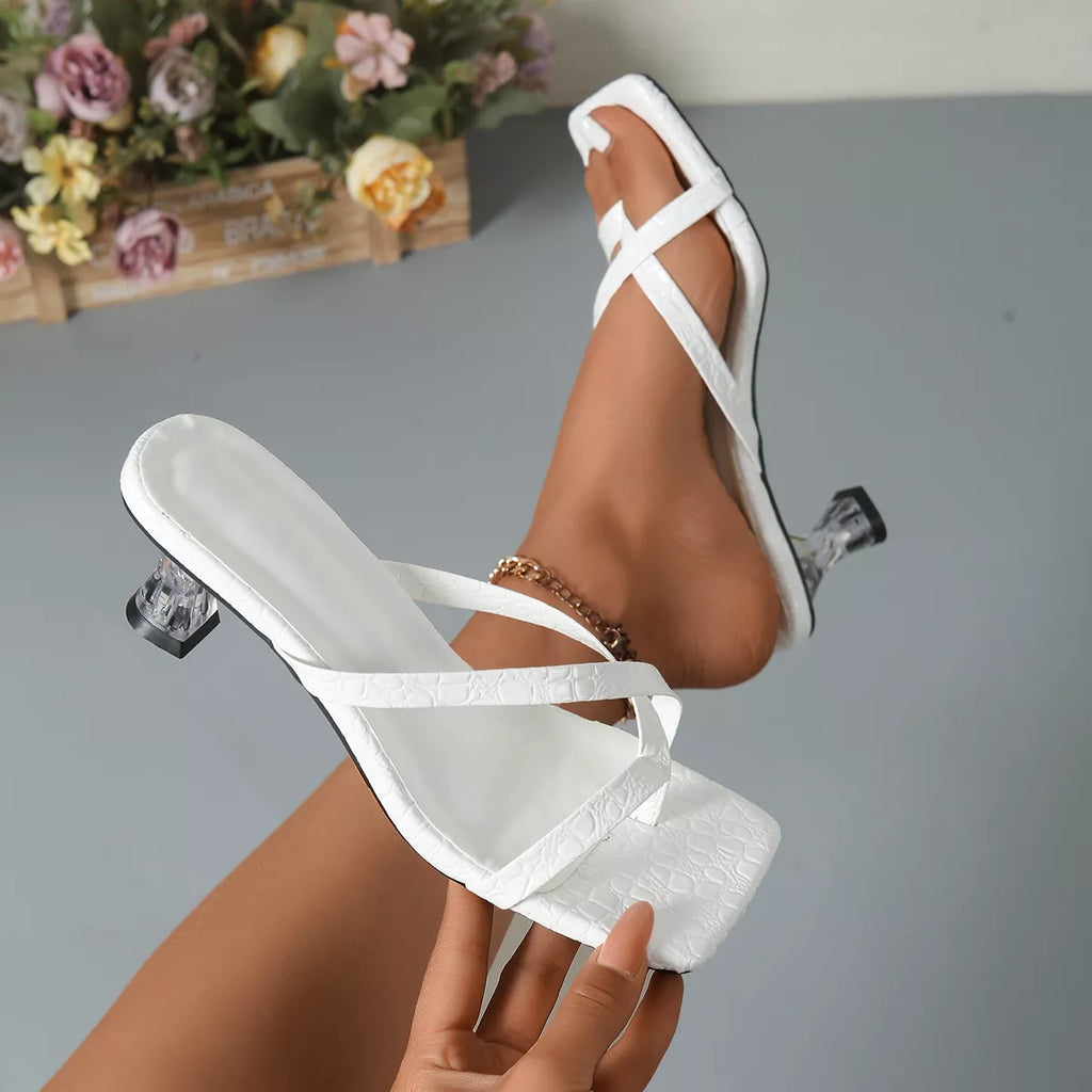 Open Toe Kitten Heels Sandals - Tigbul's Variety Fashion Shop