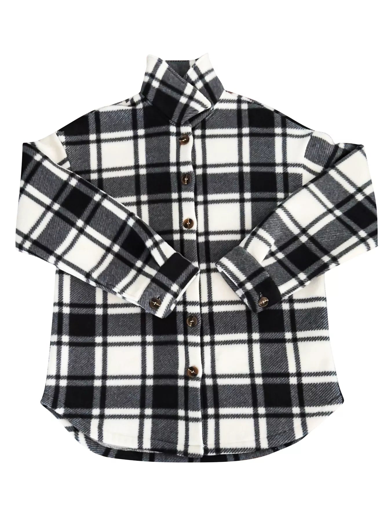 Plaid Button-Up Jacket - Tigbul's Variety Fashion Shop