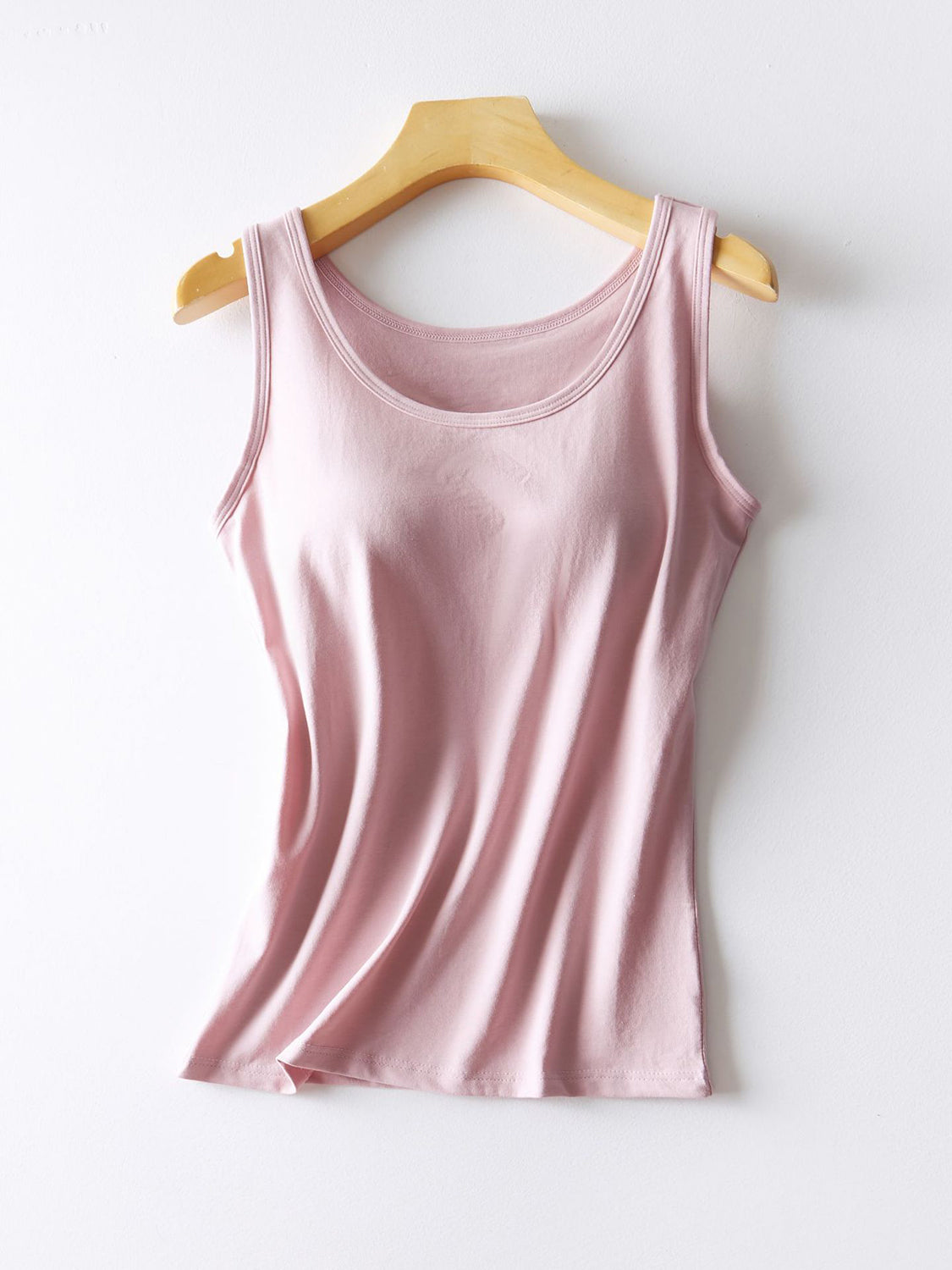 Round Neck Tank with Bra - Tigbul's Variety Fashion Shop