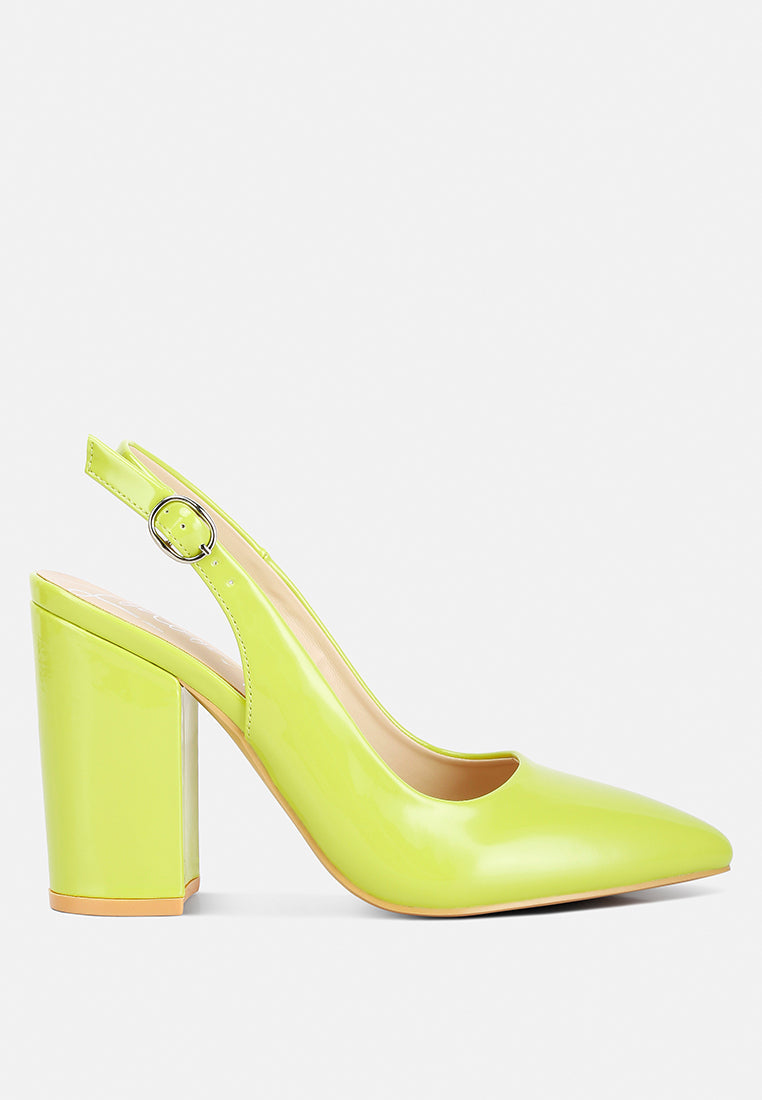 Dalaney Slingback High Block Sandals - Tigbul's Variety Fashion Shop
