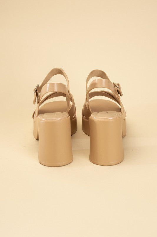 TOUCH-S Crisscross Sandal Heels - Tigbuls Variety Fashion