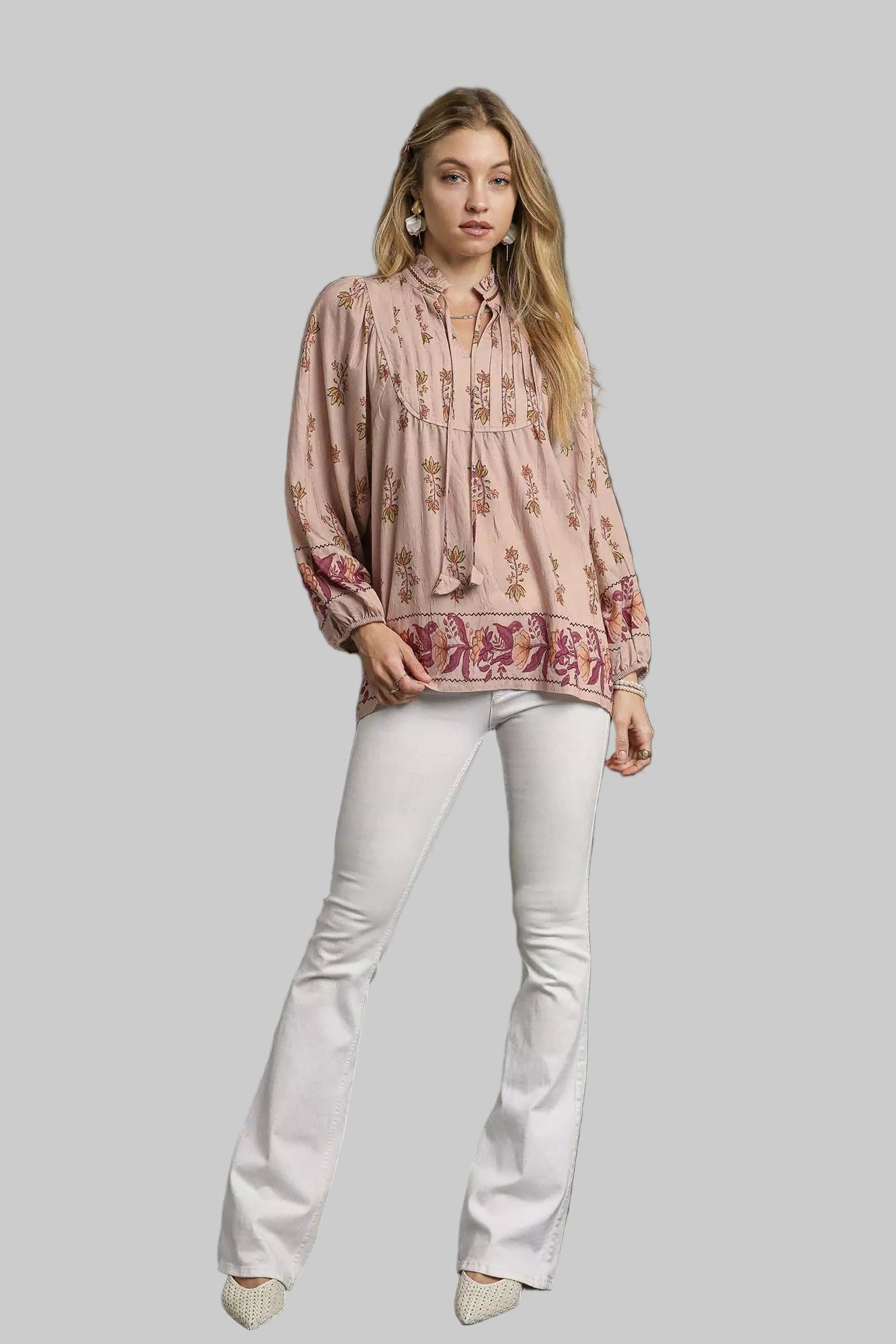 Floral Boho Peasant Blouse - Tigbul's Variety Fashion Shop