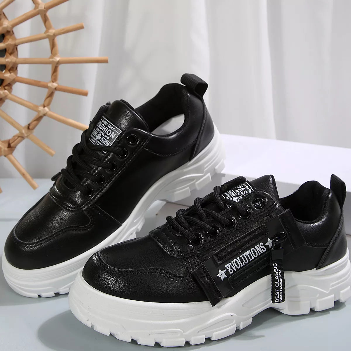 Lace Up Round Toe Athletic - Tigbul's Variety Fashion Shop