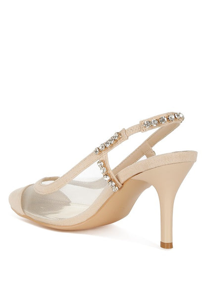 Yaga Stiletto Heel Slingback Sandals - Tigbul's Variety Fashion Shop