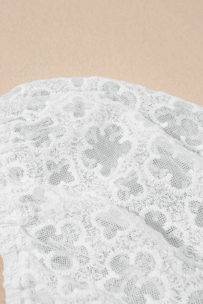 Lace Puff Sleeve Empire Waist Mini Dress - Tigbul's Variety Fashion Shop