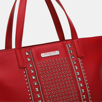 Nicole Lee USA Studded Large Tote Bag - Tigbul's Variety Fashion Shop