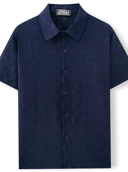 Men's Plus Size Button Down Short Sleeve Shirt - Tigbul's Variety Fashion Shop