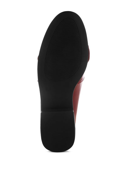 Araminta Classic Chunky Bow Loafers - Tigbul's Variety Fashion Shop