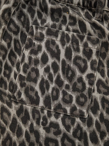 Leopard Straight Loose Leg Jeans - Tigbul's Variety Fashion Shop