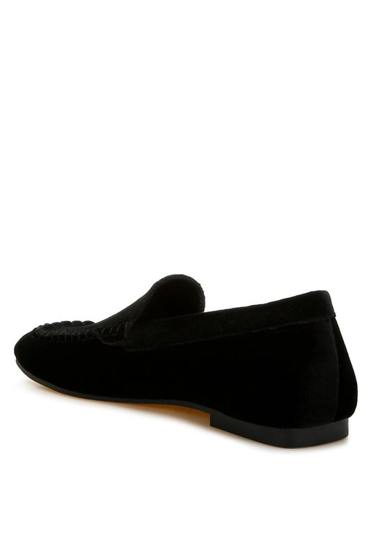 Robua Velvet Flat Loafers - Tigbul's Variety Fashion Shop