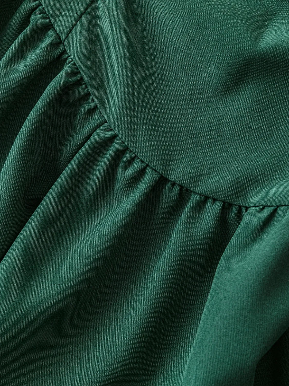 Dark Green Smocked Square Neck Cami Dress - Tigbul's Variety Fashion Shop