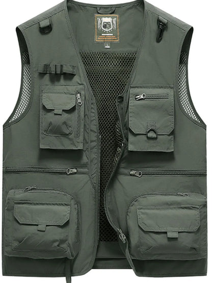 Men's Size Small to 6XL Zip Up Vest with Pockets Plus - Tigbul's Variety Fashion Shop