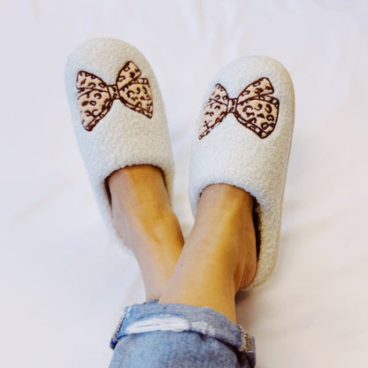 Emily Bow Cozy Lounge Slippers - Tigbul's Variety Fashion Shop