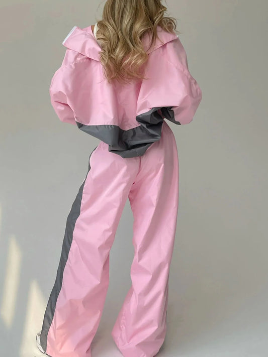Zip Up Long Sleeve Top and Pants Set - Tigbul's Variety Fashion Shop