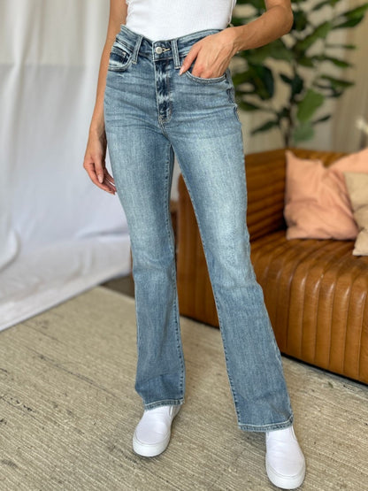 Judy Blue Medium Rise Bootcut Jeans - Tigbul's Variety Fashion Shop
