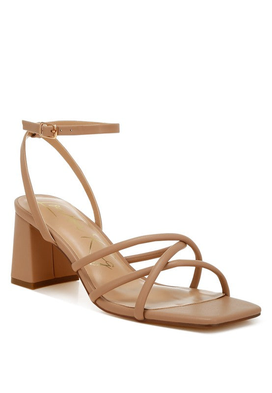 Alyona Low Block Heel Strappy Sandals - Tigbul's Variety Fashion Shop