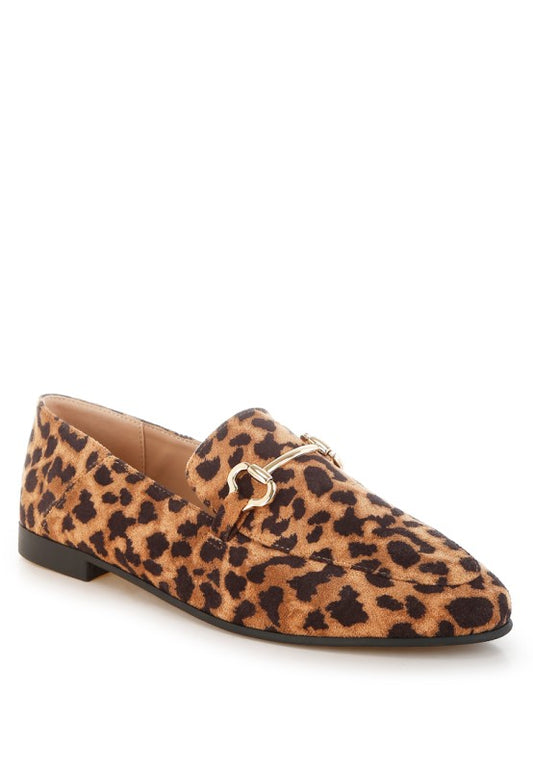 Noltas Horsebit Embellished Flat Loafers - Tigbul's Variety Fashion Shop