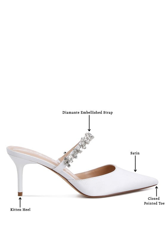 Sena Diamante Stiletto Mules Sandals - Tigbul's Variety Fashion Shop