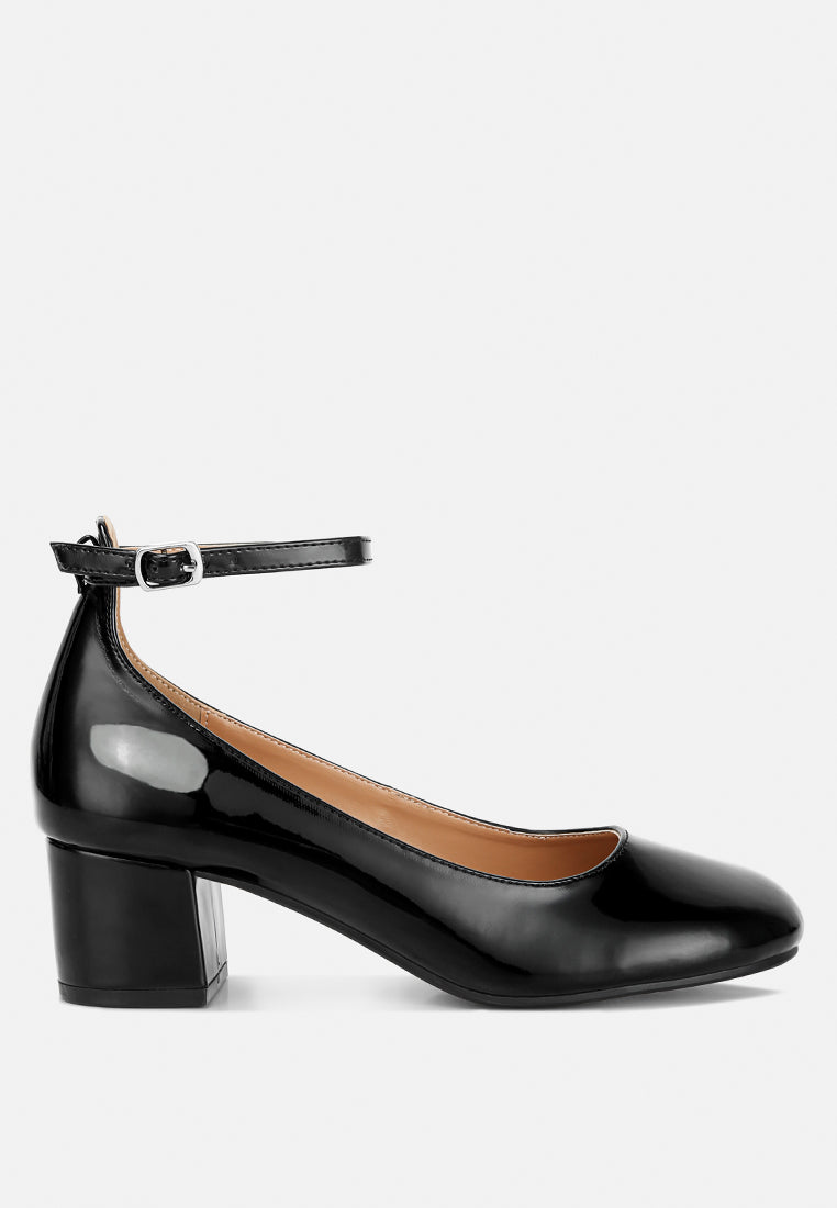 Debbie Ankle Strap Low Block Heel Sandals - Tigbul's Variety Fashion Shop