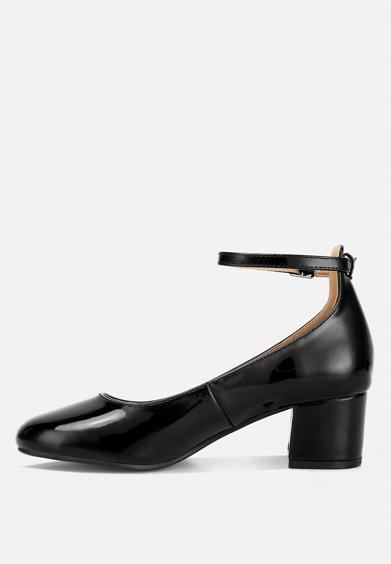 Debbie Ankle Strap Low Block Heel Sandals - Tigbul's Variety Fashion Shop