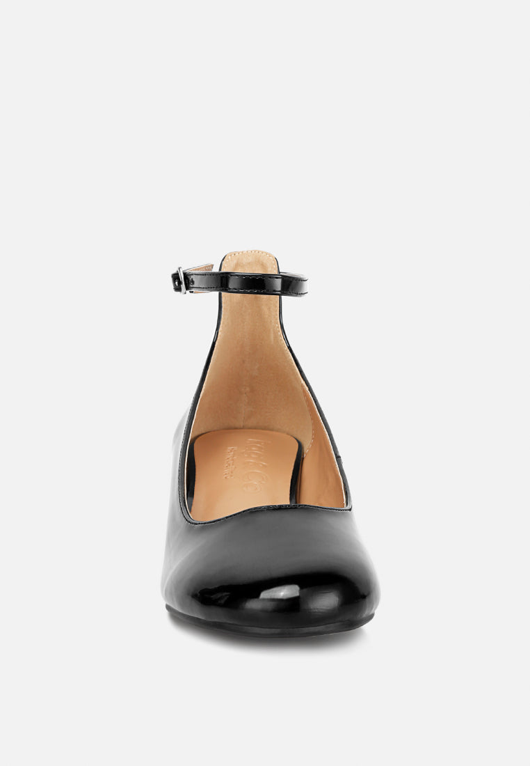 Debbie Ankle Strap Low Block Heel Sandals - Tigbul's Variety Fashion Shop