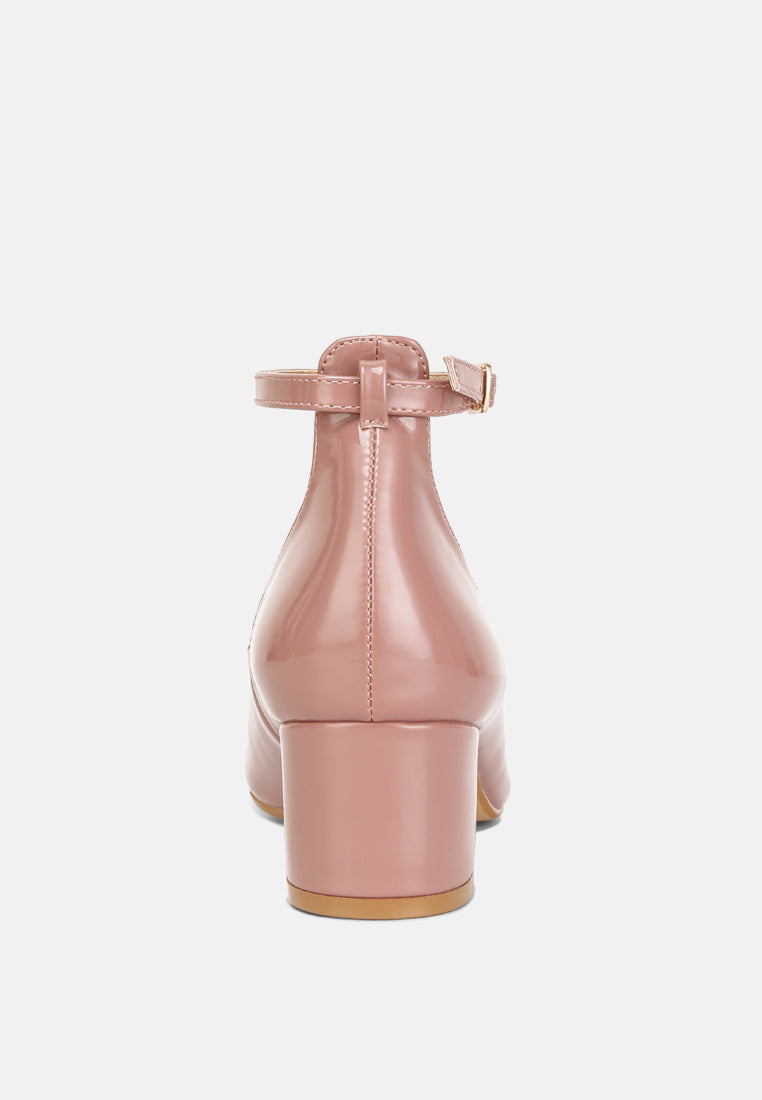 Debbie Ankle Strap Low Block Heel Sandals - Tigbul's Variety Fashion Shop
