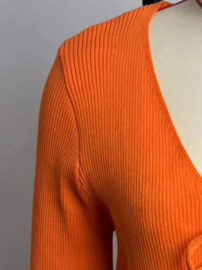 Tie-Front Long Sleeve Cardigan - Tigbul's Variety Fashion Shop