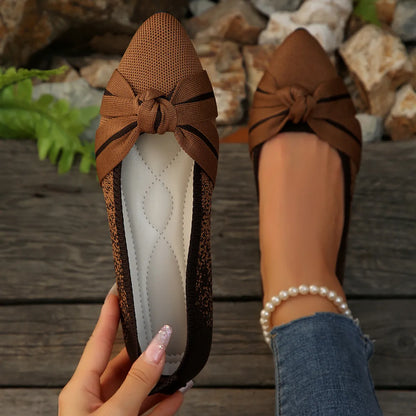 Contrast Point Toe Flats Slip-Ons - Tigbul's Variety Fashion Shop