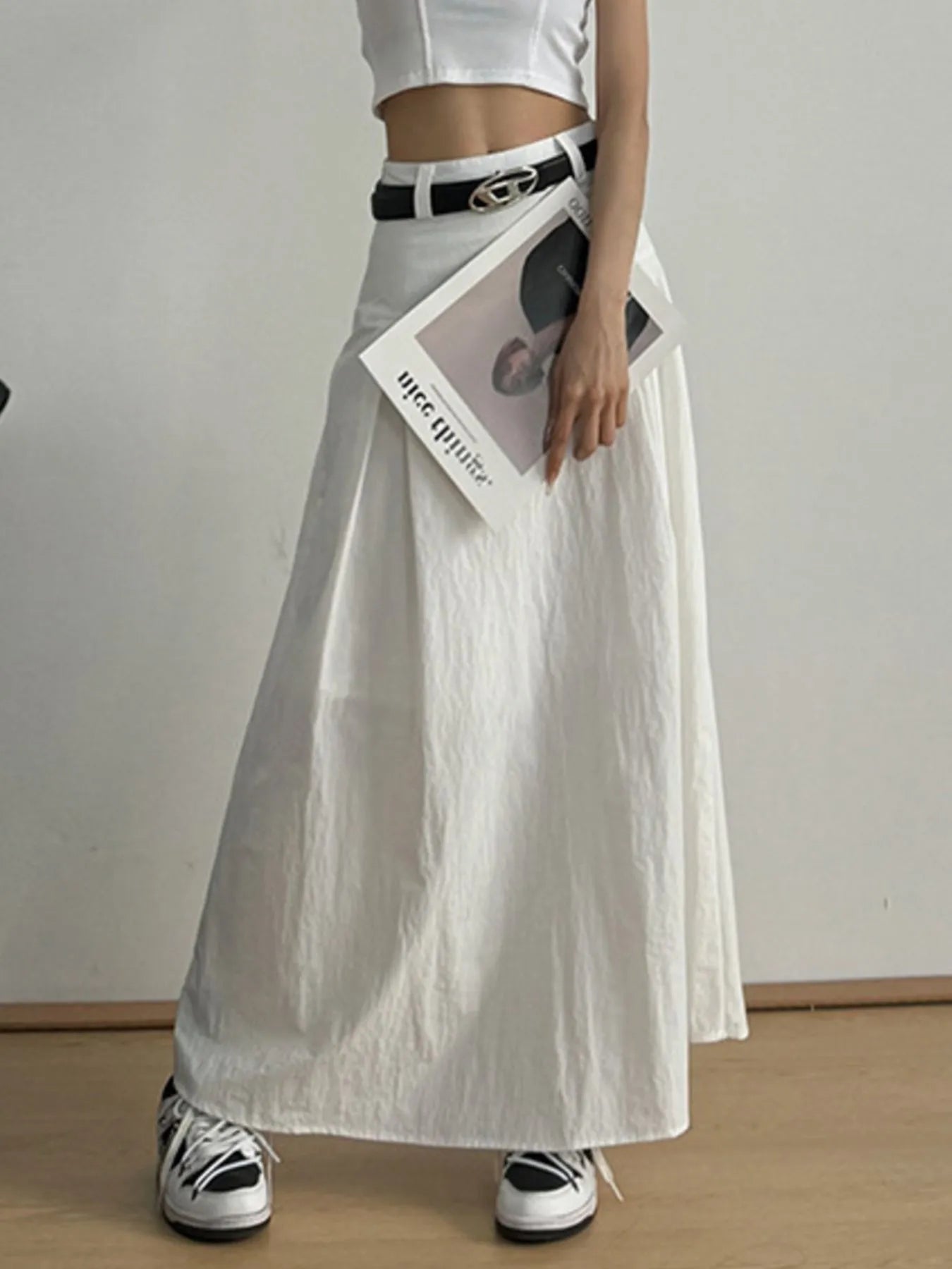 High Waist A-Line Maxi Skirt - Tigbul's Variety Fashion Shop