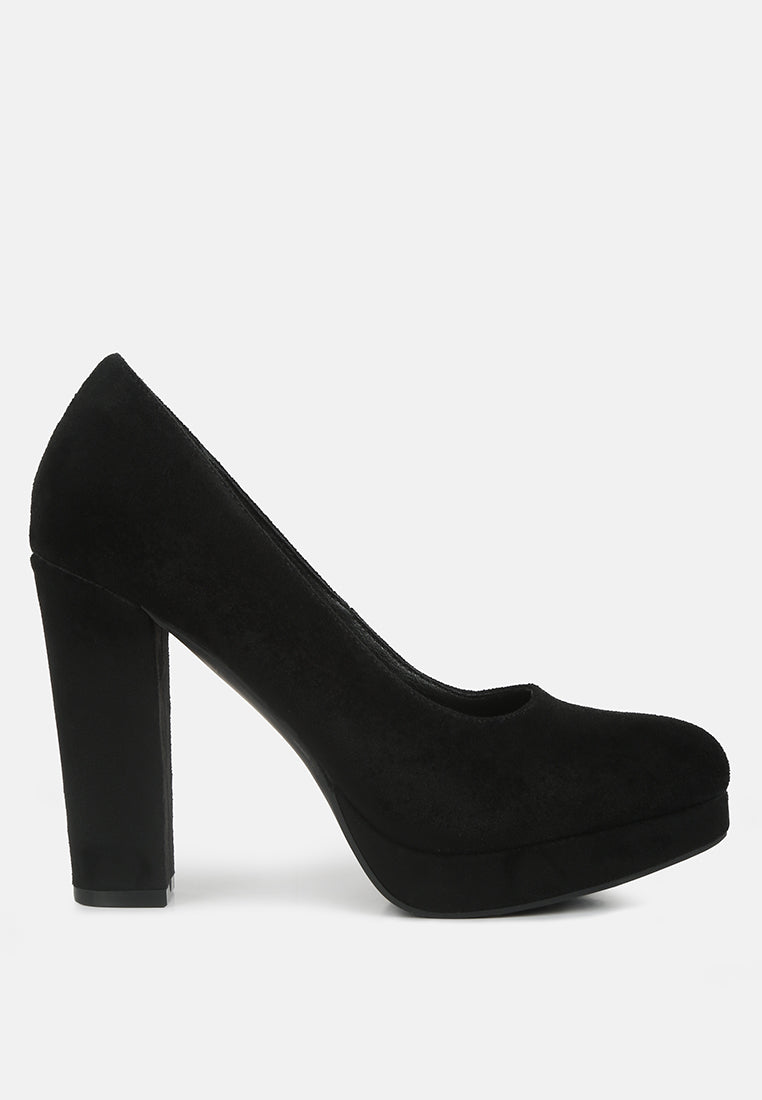 Delia Seude Block Heel Pumps - Tigbul's Variety Fashion Shop