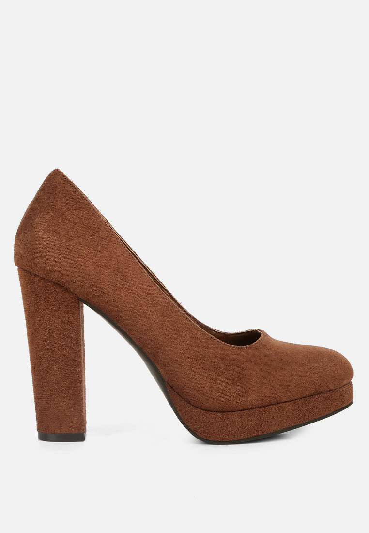 Delia Seude Block Heel Pumps - Tigbul's Variety Fashion Shop