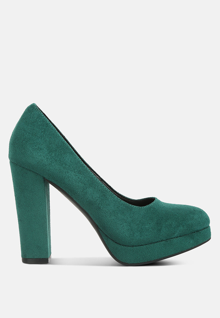 Delia Seude Block Heel Pumps - Tigbul's Variety Fashion Shop