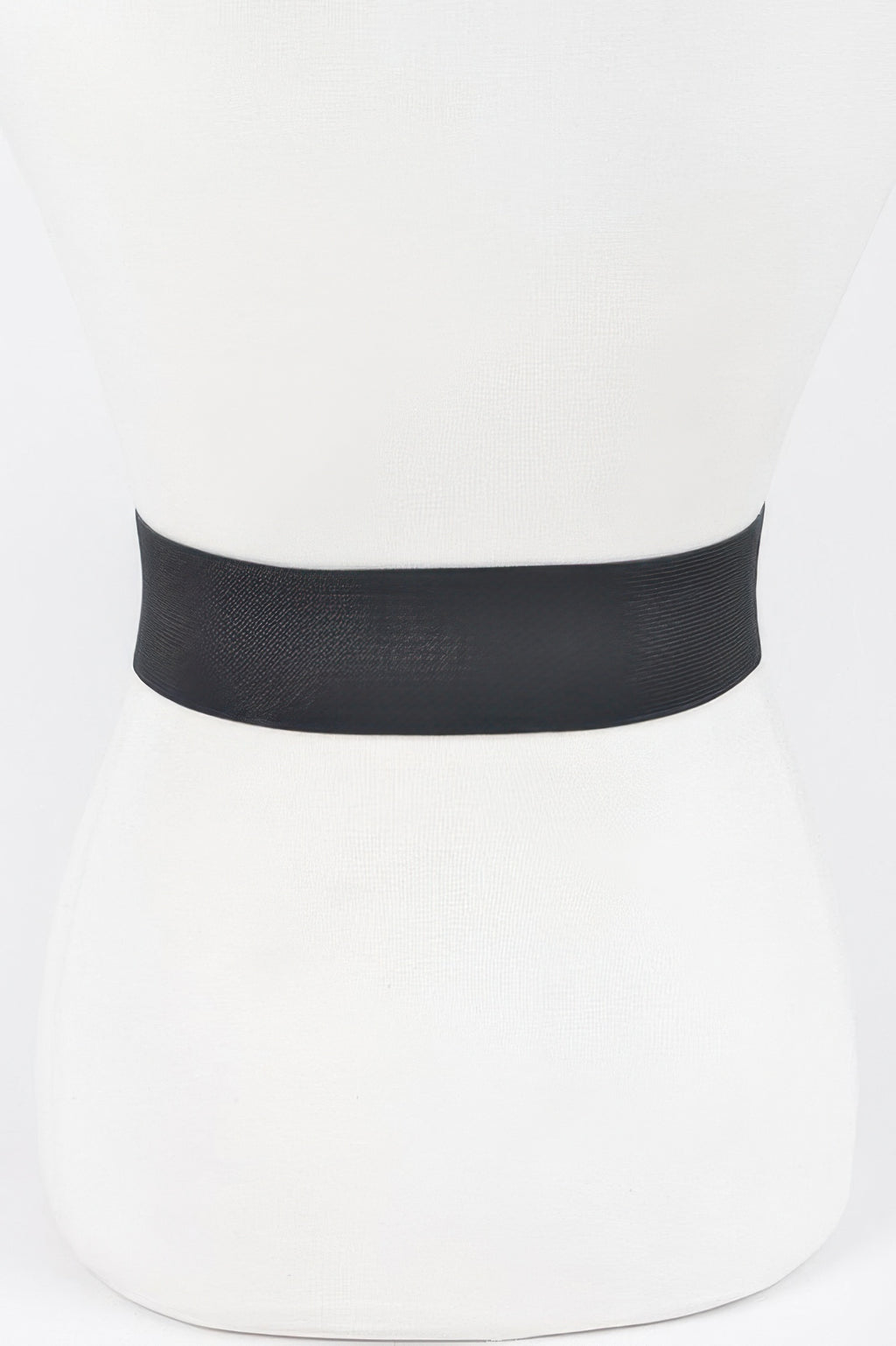 Black elastic plus size belt band, no flower detail shown