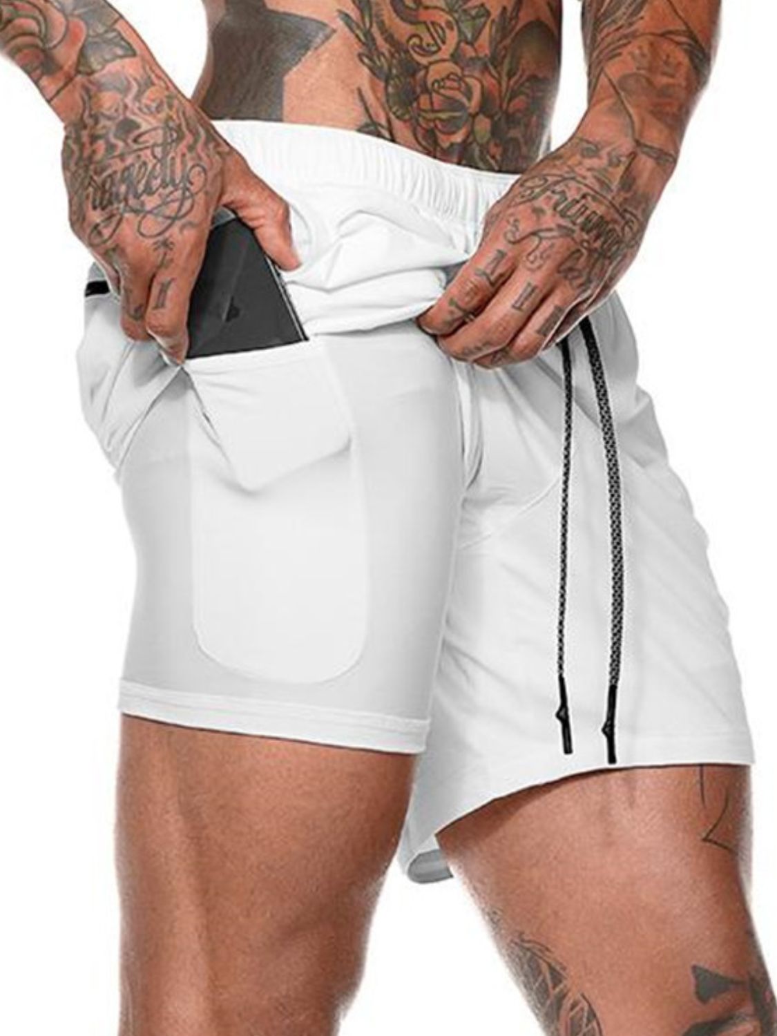 Men's Plus Size Drawstring Active Shorts - Tigbul's Variety Fashion Shop