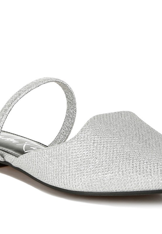 Twiggy Glitter Faux Leather Flat Mules - Tigbul's Variety Fashion Shop