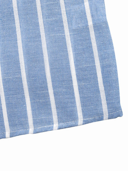 Striped Oversized Button-Down Shirt - Tigbul's Variety Fashion Shop