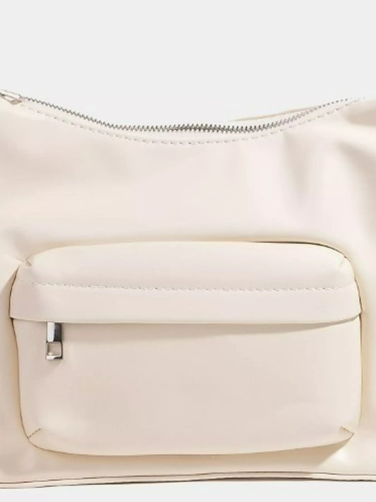 Fame Glossy Faux Leather Shoulder Bag - Tigbul's Variety Fashion Shop