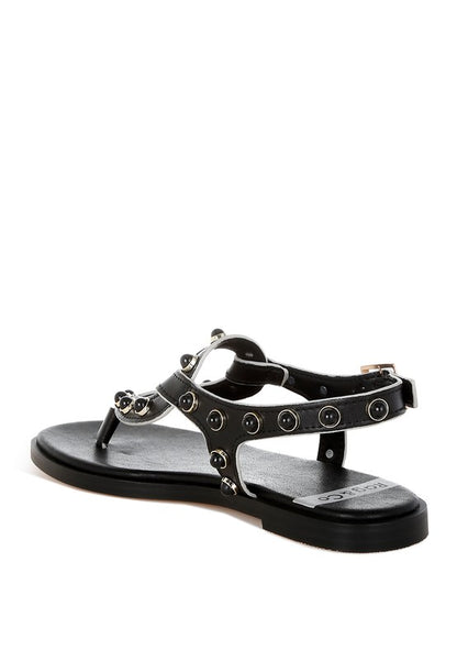 Avens Pearl Rivet Studded Flats - Tigbul's Variety Fashion Shop