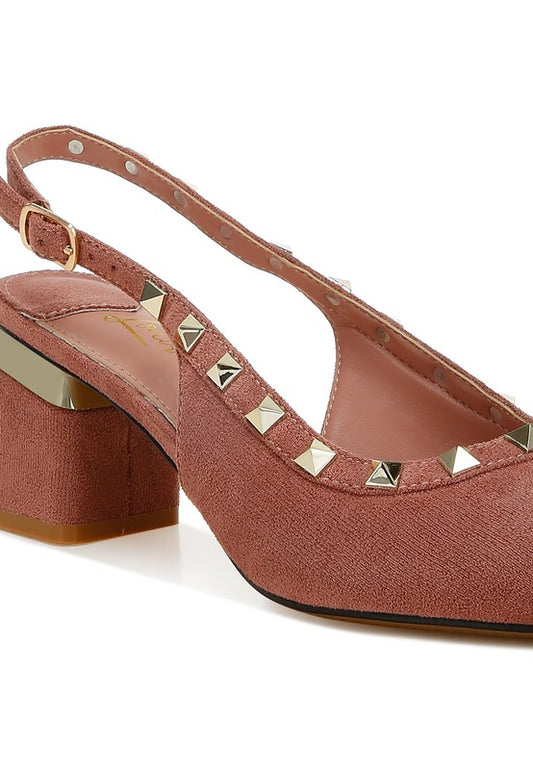 Ameya Stud Emebllished Microfiber Sandals - Tigbul's Variety Fashion Shop