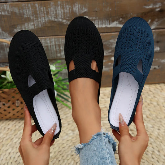 Round Toe Flat Slip-Ons - Tigbul's Variety Fashion Shop
