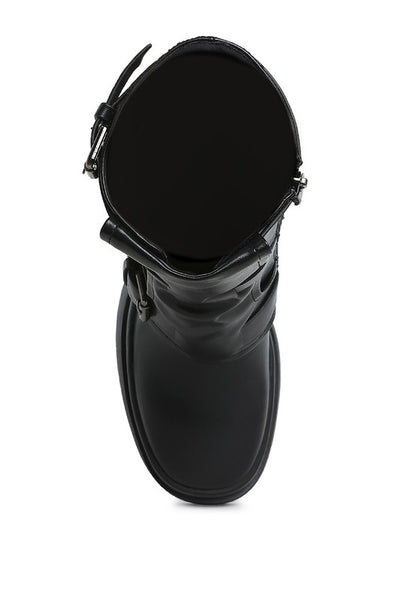 Syrah Chunky Biker Boots - Tigbul's Variety Fashion Shop