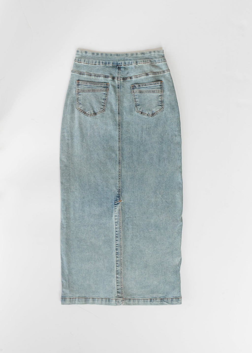 Donna Classic Wash Maxi Denim Skirt