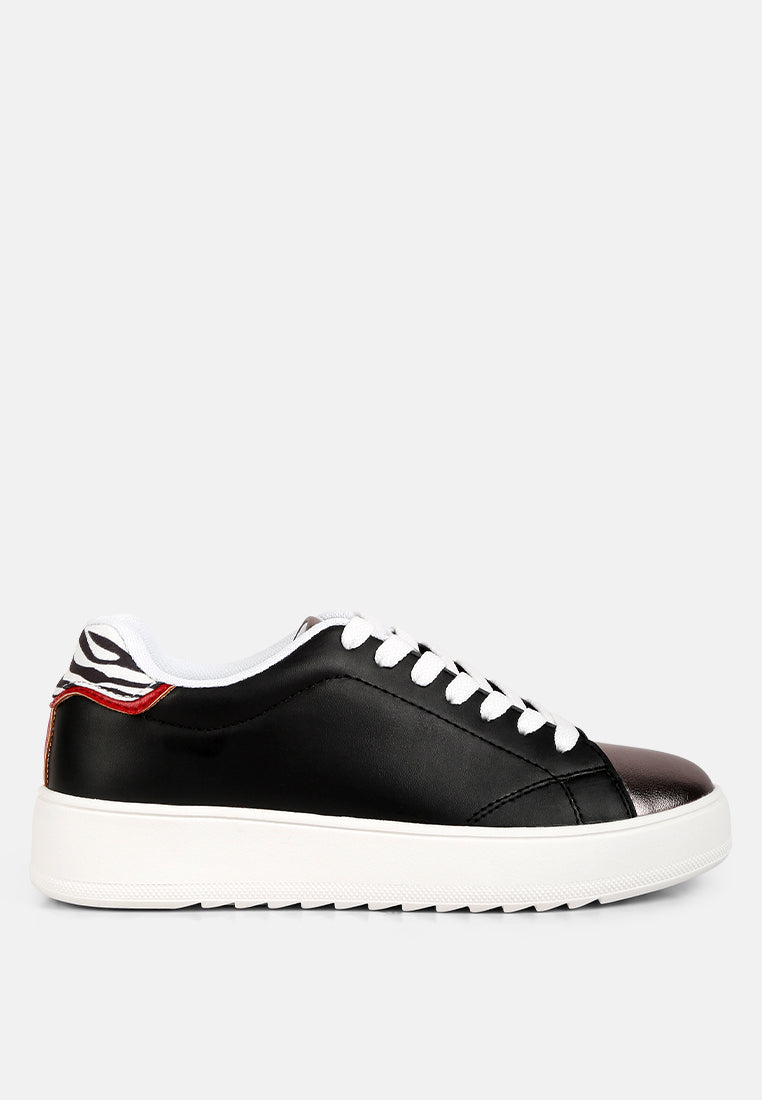 Dory Metallic Accent Sneakers - Tigbul's Variety Fashion Shop