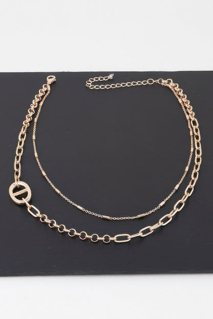 Double Link Chain Choker Necklace - Tigbul's Variety Fashion Shop