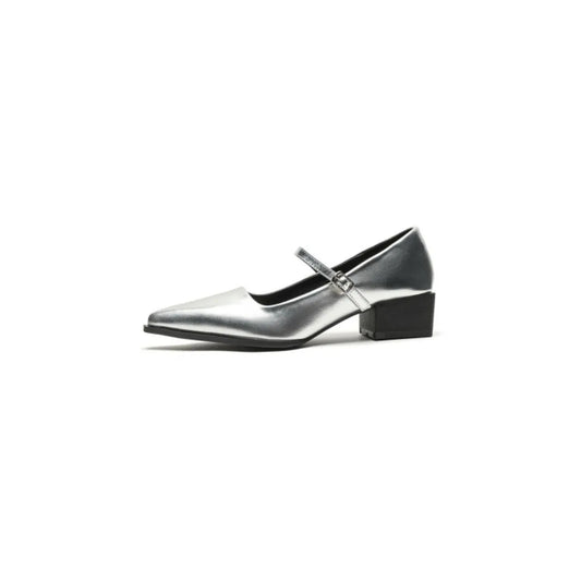 Point Toe Block Heels Pumps - Tigbul's Variety Fashion Shop