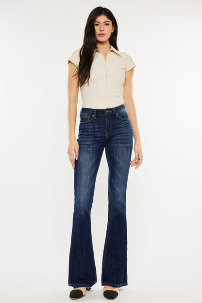 Kancan Full Size Mid Rise Slim Flare Jeans - Tigbul's Variety Fashion Shop