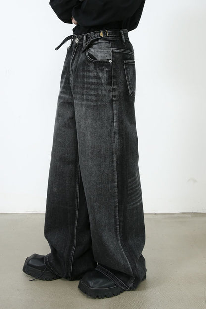 Men's Wide Leg Jeans with Pockets - Tigbul's Variety Fashion Shop
