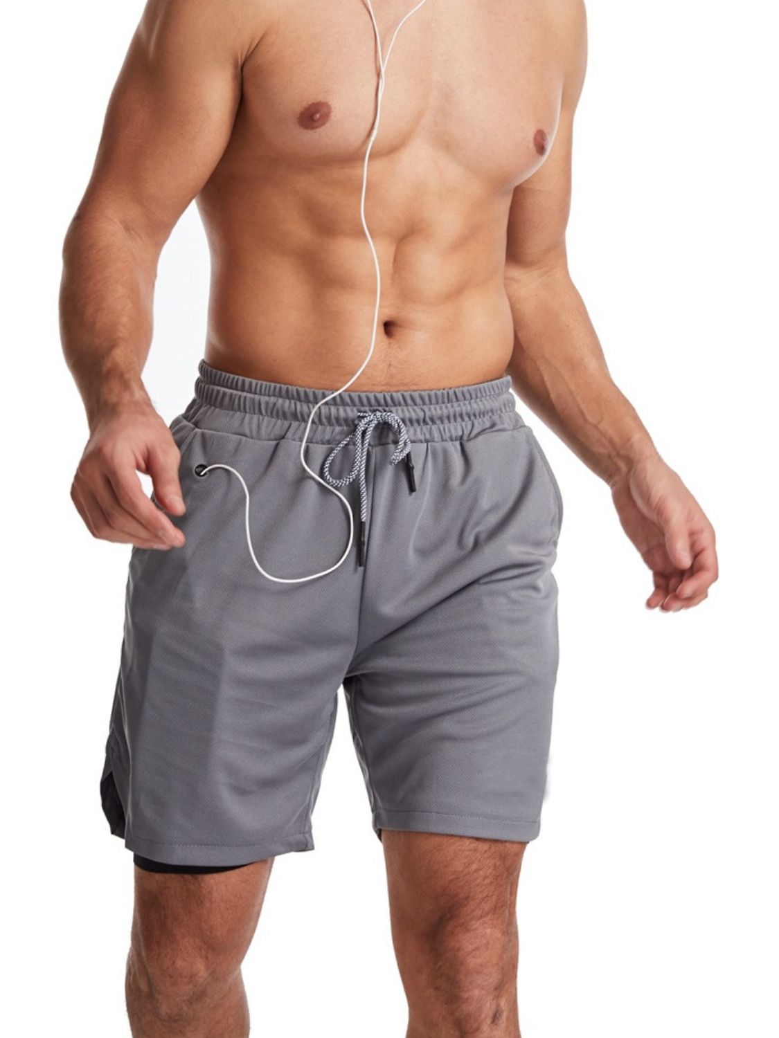 Men's Plus Size Drawstring Active Shorts with Pockets - Tigbul's Variety Fashion Shop
