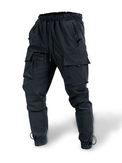 Men's Plus Size Drawstring Pants with Cargo Pockets - Tigbul's Variety Fashion Shop