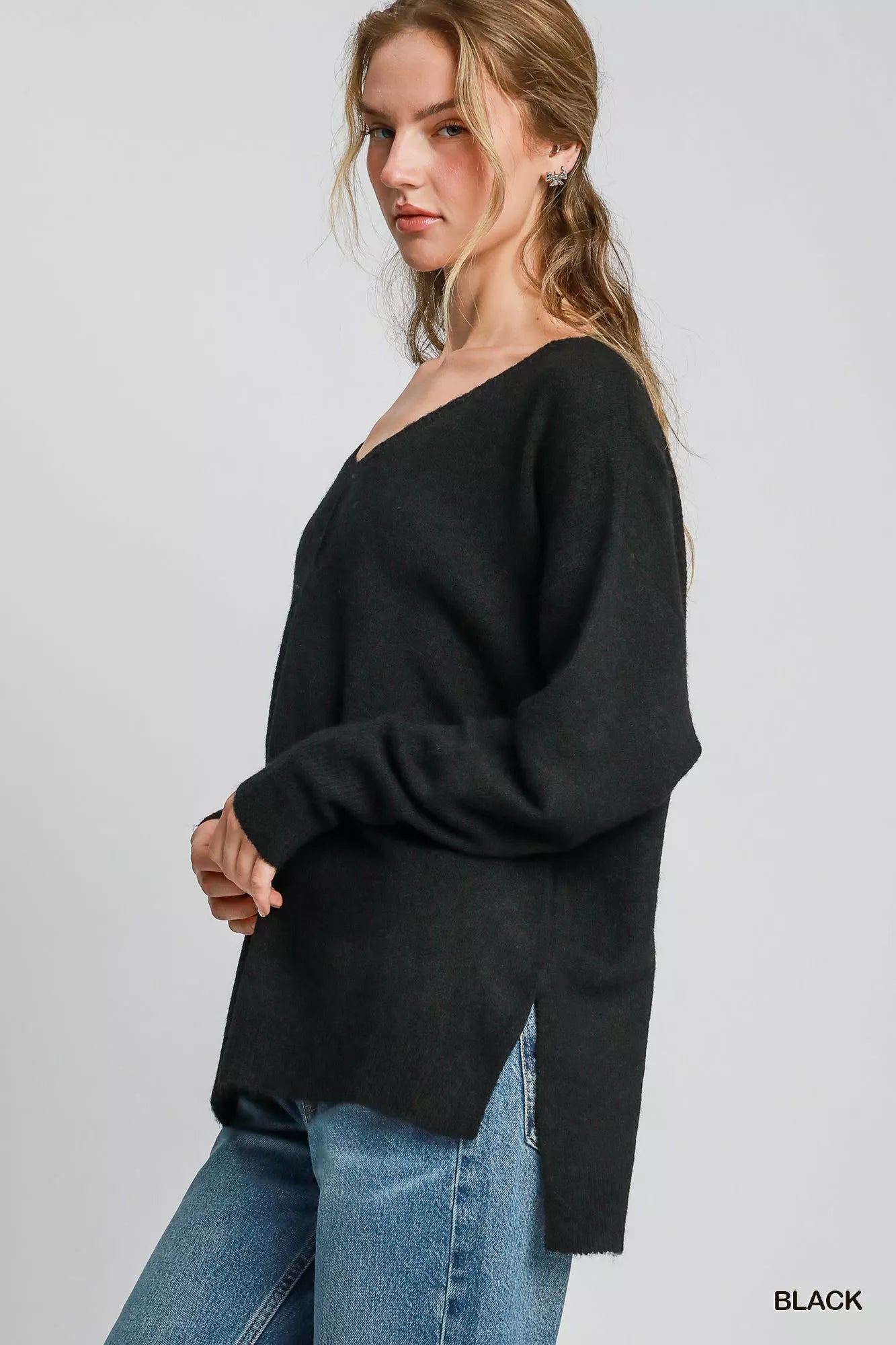 Umgee Wool Blended Pullover Sweater - Tigbul's Variety Fashion Shop